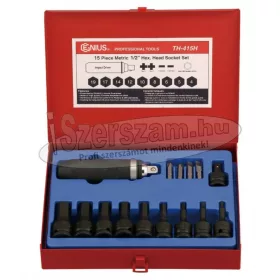   GENIUS TOOLS Ütve csavarozó készlet imbusz 15 részes TH-415H