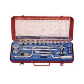   GENIUS TOOLS Dugókulcs készlet 1/2" hatlap colos 5/16"-1-1/4" 23 részes GS-424S4