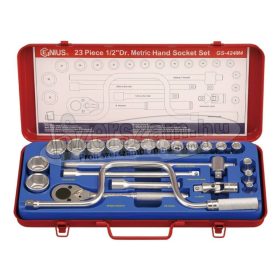   GENIUS TOOLS Dugókulcs készlet 1/2" hatlapú 8-32mm 24 részes GS-424M4