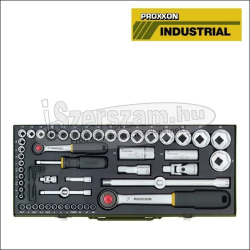 PROXXON Dugókulcs készlet 1/4"-1/2" 6 lap 4-32mm 56 részes 23040