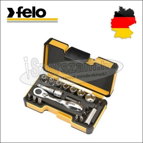 FELO Dugókulcs és bithegy készlet 1/4" 18 részes XS 05771806