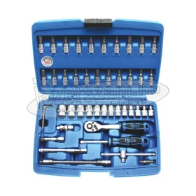   BGS TECHNIC Dugókulcs, rátűzőkulcs készlet 1/4" 46 részes 2145
