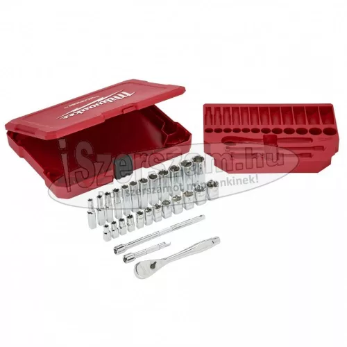 MILWAUKEE Dugókulcs készlet 1/4" 28 részes speciális FOUR-FLAT metrikus 4932464943