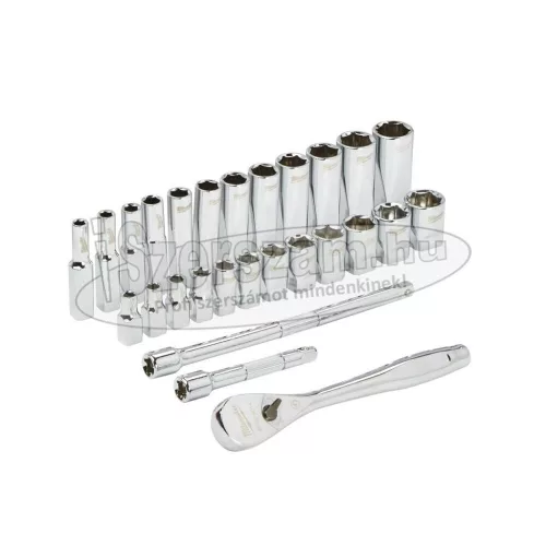 MILWAUKEE Dugókulcs készlet 1/4" 28 részes speciális FOUR-FLAT metrikus 4932464943