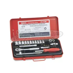   GENIUS TOOLS Dugókulcs készlet 1/4" hatlapú 4-12mm 19 részes GS-219M