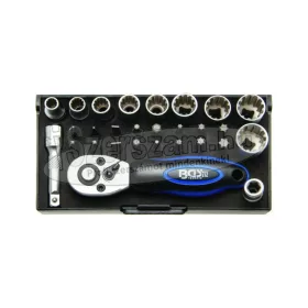   BGS TECHNIC Dugókulcs készlet Gear Lock Alldrive 1/4" 28 részes készlet 2143