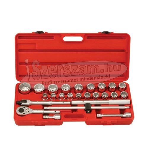 GENIUS TOOLS Dugókulcs készlet 3/4" 12 szögű colos 25 részes TW-625S