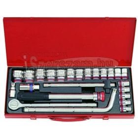   KING TONY Dugókulcs készlet 1/2" 12szögű colos 24 részes 4024SR