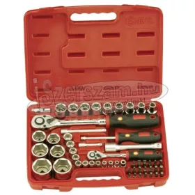   GENIUS TOOLS Dugókulcs készlet 1/4"-1/2" 5-32mm 54 részes 6 lapú EU-2454M
