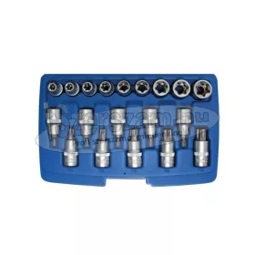   BGS TECHNIC Torx készlet külső/belső E-torx 1/2" 19 részes 5100