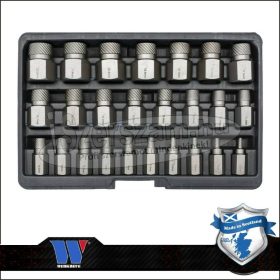   WELZH WERKZEUG Csavarkiszedő készlet sérült fejű csavarokhoz Torx és XZN 25 részes 7020-WW