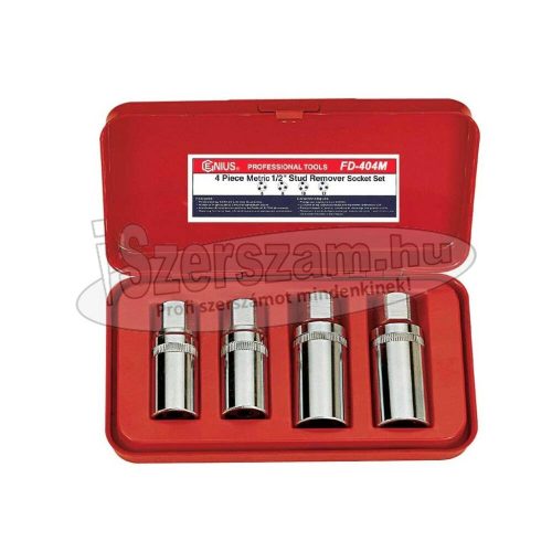 GENIUS TOOLS Tőcsavar ki- és behajtó készlet M6-M12mm 4 részes FD-404M