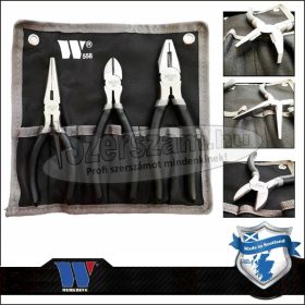   WELZH WERKZEUG Fogó készlet 3 részes kombinált+oldalcsípő+félkerek 558-WW