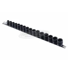  GENIUS TOOLS Légkulcsfej, gépi dugókulcsfej készlet 3/8" 16 részes 7-22mm metrikus rövid 6 lapú CM-316M