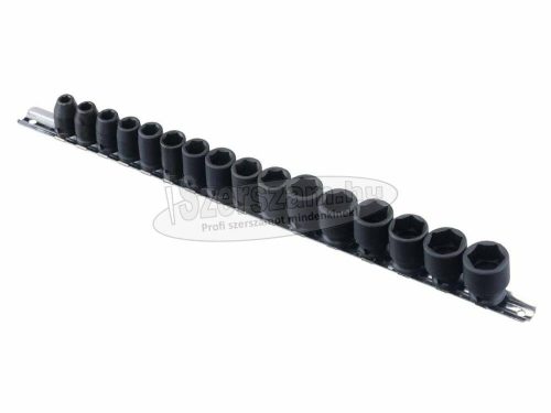 GENIUS TOOLS Légkulcsfej, gépi dugókulcsfej készlet 3/8" 16 részes 7-22mm metrikus rövid 6 lapú CM-316M