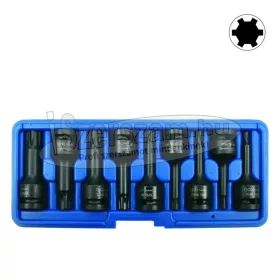   BGS TECHNIC Légkulcsfej, gépi dugókulcsfej készlet RIBE 1/2" M5-M14x75mm 9 részes 5483