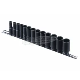   GENIUS TOOLS Légkulcsfej, gépi dugókulcsfej készlet 3/8" 13 részes 5/16"-7/8" colos hosszított 6 lapú CM-313SD