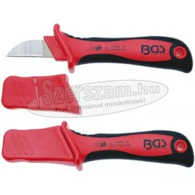   BGS TECHNIC Kés szigetelt+pengevédő villanyszerelő 1000V VDE 7965