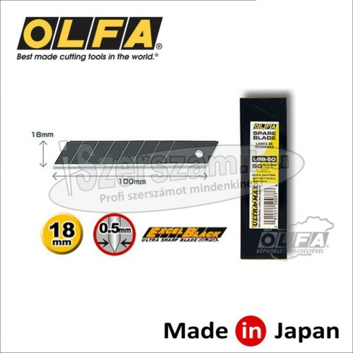 OLFA Penge tördelhető 18mm 50db fekete LBB-50