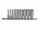 GENIUS TOOLS Dugókulcs crowafej készlet 1/4" hatlapú hosszú colos 10 részes GD-210S