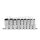 BGS TECHNIC Dugókulcs crowafej készlet 1/2" 12 szögű, 10-24mm 9 részes hosszított 5253