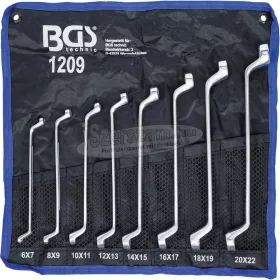   BGS TECHNIC Csillag-csillagkulcs készlet hajlított 8 részes 6-22mm 1209