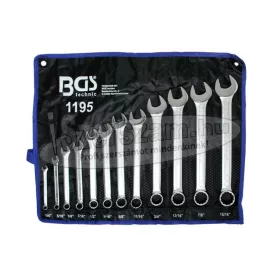   BGS TECHNIC Csillag-villáskulcs készlet 12 részes colos 1/4"- 15/16" 1195