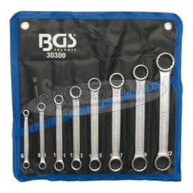   BGS TECHNIC Csillag-csillagkulcs készlet egyenes EXTRA-LAPOS 8 részes 6-22mm 30300