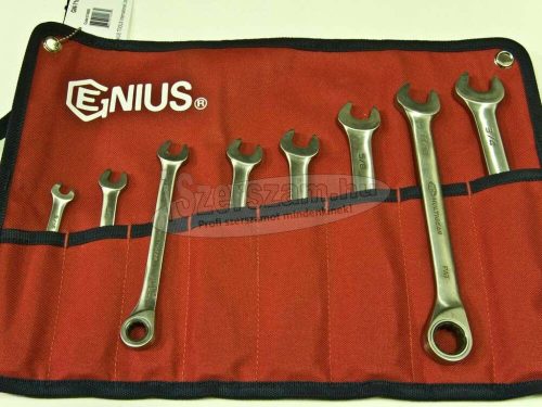 GENIUS TOOLS Csillag-villás kulcskészlet racsnis colos GW-7108S