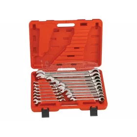   GENIUS TOOLS Csillag-villáskulcs racsnis készlet 17 részes 8-32mm fényes polírozott GW-7617M