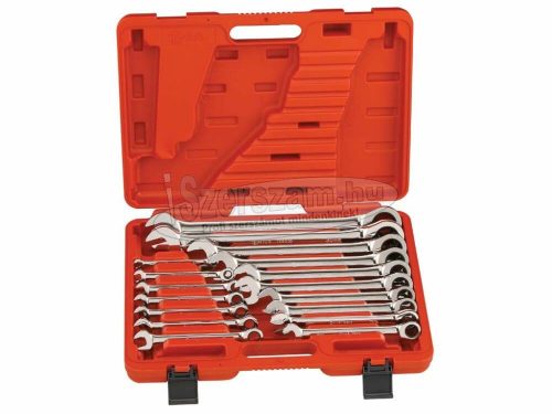 GENIUS TOOLS Csillag-villáskulcs racsnis készlet 17 részes 8-32mm fényes polírozott GW-7617M