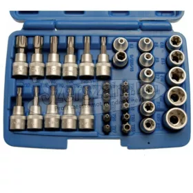   BGS TECHNIC Torx készlet külső/belső E-torx 34 részes 3/8" 5021