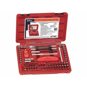   GENIUS TOOLS Csavarhúzó bit készlet univerzális 4:1-ben hajtó+flexi 76 részes SB-276MS