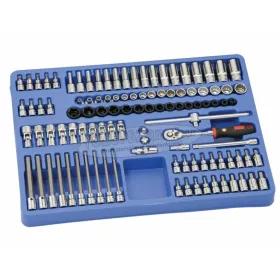   GENIUS TOOLS dugókulcs+rátűzőkulcs készlet 3/8" 106 részes MS-106M