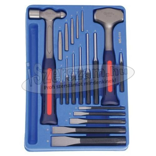 GENIUS TOOLS szerszám készlet vágók+kiütők+kalapácsok 19 részes MS-019