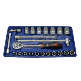   GENIUS TOOLS dugókulcs készlet 1/2" 12 szögű colos 23 részes TW-423S