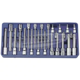   GENIUS TOOLS rátűzőkulcs készlet torx 3/8"+1/2" 24 részes 1/3 BS-3424T