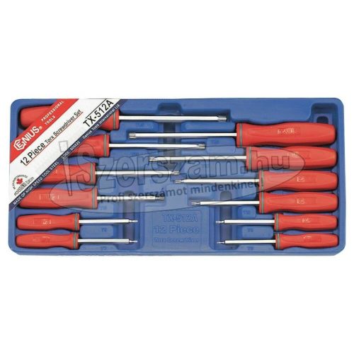 GENIUS TOOLS csavarhúzó készlet TORX LYUKAS 12 részes T6-T45 TX-512A