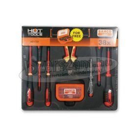   BAHCO Szigetelt csavarhúzó készlet+oldalcsípő+bitkészlet 1000V VDE HOT38SAND