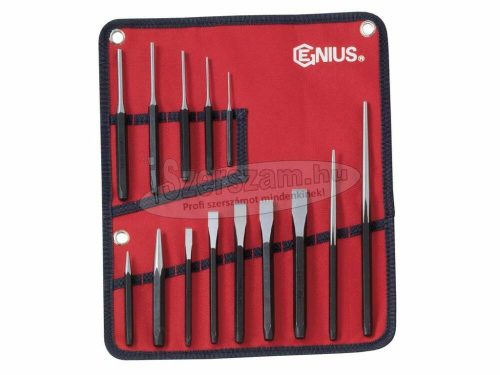 GENIUS TOOLS Vágó-kiütő-pontozó készlet 14 részes metrikus PC-514M