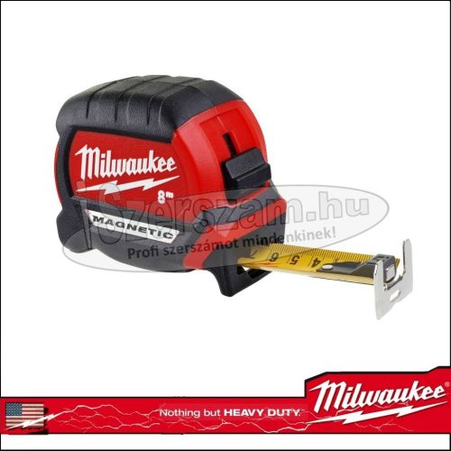 MILWAUKEE Mérőszalag 8m x 27mm gumírozott mágneses 4932464600