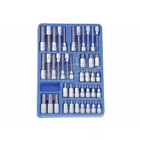   GENIUS TOOLS rátűzőkucs készlet 1/2" imbusz, torx, XZN 42 részes MS-442B