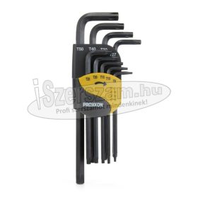   PROXXON TORX KULCS "L" alakú készlet 9 részes T8-T50 23944