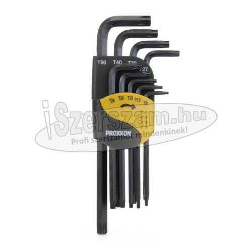 PROXXON TORX KULCS "L" alakú készlet 9 részes T8-T50 23944