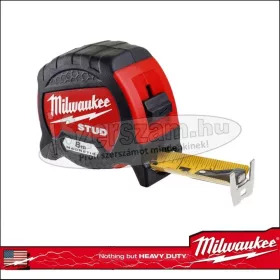   MILWAUKEE Mérőszalag 8m x 33mm gumírozott, széles STUD II 4932471627