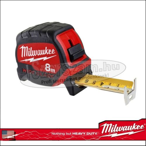 MILWAUKEE Mérőszalag 8m x 33mm gumírozott széles prémium 4932471816