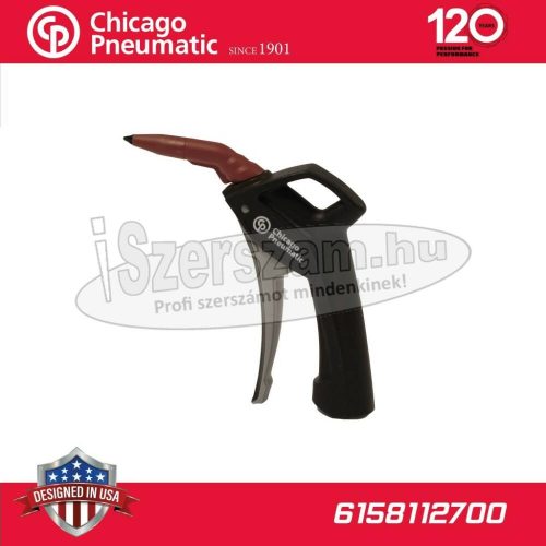 CHICAGO PNEUMATIC Lefújó pisztoly profi, hajlított Standard Hangtompítós 6158112700