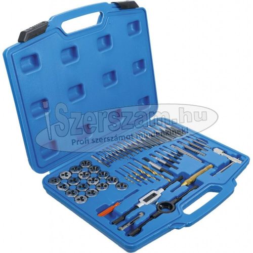 BGS TECHNIC Menetfúró, menetmetsző készlet colos UNC+UNF 2,18-11,50mm 56 részes 70105