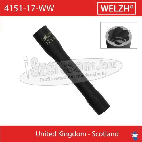 WELZH WERKZEUG Csavarkiszedő és kerékőr leszedő kulcs 1/2" hosszú 17mm 4151-17-WW