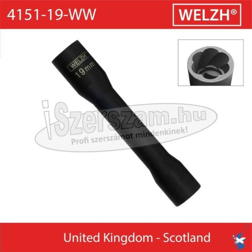 WELZH WERKZEUG Csavarkiszedő és kerékőr leszedő kulcs 1/2" hosszú 19mm 4151-19-WW